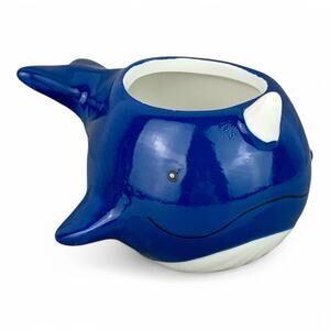 Norris the Narwhal Ceramic Animal Planter Pot for Succulents or Small Plants